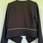 Milly  Black Blazer Jacket with Gold Zipper Accents Size 6 Photo 3