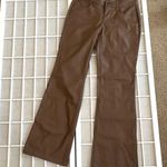 Wild Fable Brown Leather Low-Rise Flare Pants Photo 0