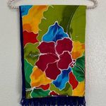 Boho Floral Fringe Sarong or Beach Blanket Blue Size undefined Photo 8