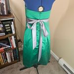 After Six  Green and Silver Strapless Cocktail Prom Formal Dress Photo 5