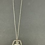 VTG Signed Arthur Pepper Purse Locket ART Necklace OPENS Cute Silver Tone Photo 3
