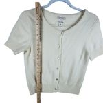 H Hilfiger 100% Cashmere Cardigan Top Short Sleeve Sweater Sz M Old Money Luxury Tan Size M Photo 7