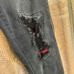 Judy Blue Black Destroyed Buffalo Plaid Patch Skinny Jeans 7/28 Photo 3