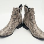 Kennth Cole Reaction. Snake Skin Print Chelsea Boot. Tan Size 7 Photo 4