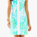 Lilly Pulitzer Sofia Lace Shift Dress in Lagoon Green Wave Rider Photo 0
