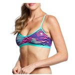 Tyr. Workout Bikini Teramo Trinity Top Strappy Geometric Aqua Pink XL 14/16 Photo 0
