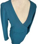 Speechless  Hunter Green Glitter Long Sleeve Wrap Dress Party Cocktail‎ Medium Photo 3