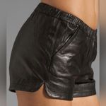 Mackage Collection Ibbie Black Leather Shorts (4) Photo 1