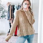 J.O.A. Neutral Tan Cowl Neck Sweater  Photo 0