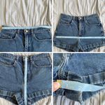 American Apparel Dark Wash High Waisted Mom Shorts Photo 5