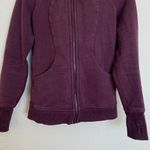 Lululemon  zip up Scuba Classic Cotton Fleece Heathered Bordeaux Drama‎ size 4 Photo 5