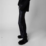 Zadig & Voltaire Pomy Jacquard Chains Trousers Navy Black Size 36 FR Photo 4