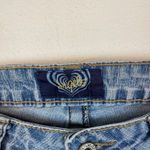 Y2K Angels Junior 9/ Women's 6 Light Wash Butterfly Embellished Capri Jeans Blue Photo 5