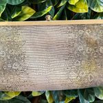 None Genuine Leather Gold Clasp Snakeskin Pattern Wallet Photo 0