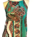 Flirty Pink floral print open back Green jumpsuit Size M Size M Photo 3