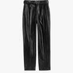 Ted Baker 💕💕 Faydell Pleather Trouser ~ Black US 8 NWT *NO BELT* Photo 12