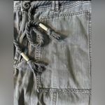 Anthropologie  Gray Utility Cargo Pants Raw Hem Rope Belt Size‎ 30 Boho Casual Photo 4