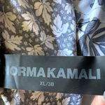 Norma Kamali  Side Stripe Floral Print Jogger Pants Pull On Ankle White Black XL Photo 3