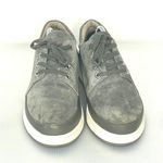 Donald J Pliner Miranda Platform Sneaker Size 9 Gray Suede Leather Lace Up Shoe Photo 1
