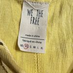 Free People We The Free Tank Top Women's XS Yellow Ribbed Relaxed Front Tie V-Neck Photo 3
