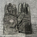 Harley Davidson women’s leather gloves black pink logo riding gear M Photo 0