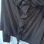 Ralph Lauren women’s active sweater black ruched cowl neck size large with butto Photo 2