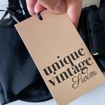 Unique Vintage Swim Black and White Bikini Top- Size XS- NWT Photo 2