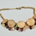Isabella Pastel Multicolor Cluster Bib Necklace Purple Photo 9