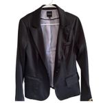 XOXO black satin blazer size large Photo 1
