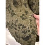 Christopher & Banks  Womens Blazer Jacket Green Floral Long Sleeve Pockets L Photo 3