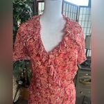 & Other Stories & Other Stories Pink Floral Ruffle Midi Dress Size 8 Photo 6