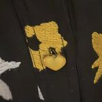 Veroalfie Nina Black Floral Embroidered Dress with Heart Buttons‎ Size 2 Photo 5