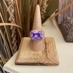 Amethyst Rose Gold Brass Ring Ion Plating sizes 7,8,9,10 Gold Photo 0