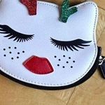 Betsey Johnson Betsy Johnson Luv Glam Reindeer Kitty Wristlet / Coin Purse, White, Black Photo 10