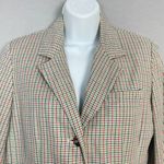 Vintage Plaid Blazer 90s Women Patch Pockets Liz Sport Button Photo 2