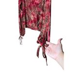 Vintage Rave Y2K Cold Shoulder Paisley Long Sleeve Blouse Size L Pink Size L Photo 4