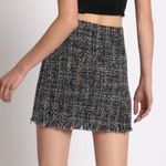Sans Souci  Tweed Black Mini Skirt Photo 2