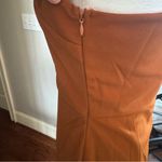 She & Sky  One-Shoulder Dress in Warm Orange Rust Photo 7