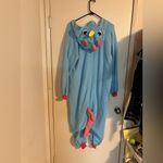 Unisex Blue Unicorn Adult Onesie Polar Fleece Animal Pajamas, Sleepwear Size M Size M Photo 6