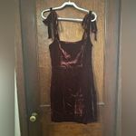 NWT House of Harlow 1960 x REVOLVE Velvet Mini Dress Bow Ribbon Shoulder S Red Photo 1