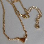 NWOT Trades Of Hope Petite Triangle Pendant Gold Tone 16" Preppy Y2K Necklace Photo 2
