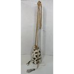 Vintage Guadalupe Designs beaded animal print bucket bag cream, black and brown Photo 9