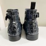 Hunter Refined Quilted Gloss Chelsea Rain Boots in Slate Grey Size 10 Photo 4