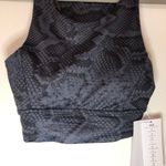 Anthropologie All Fenix Sports Bra Snakeskin Long Sports Bra in Navy Sz M BNWT Photo 3
