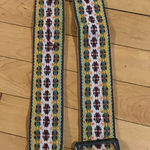 Vintage Woven Guitar or Bag Strap Red Photo 0