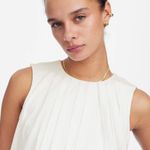 Madewell  Sleeveless Crewneck Bubble Top in White, Size X-Small Photo 3