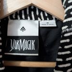 Vintage Yak Magik Silk Blend Western Blazer/Jacket Women's Medium Brown/White White Photo 6