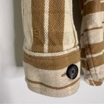 Everlane  Women’s Oversized Shirt Jacket – Tan/Cream Stripe – XS Photo 4