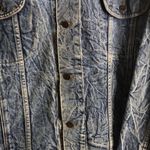 Vintage Tiger Fox Acid Wash Denim Jean Jacket size large oversized Blue Photo 3