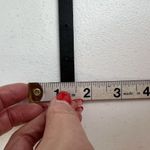 Kate Spade  New York M/L Black Leather Belt White Accent Hidden Buckle Skinny Photo 15